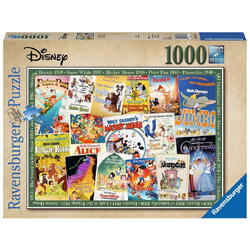 Puzzle Ravensburger - Vintage Posters Disney, 1.000 piese