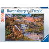 Puzzle Ravensburger - Animale salbatice la rau, 3000 piese