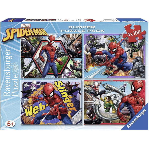 Puzzle Ravensburger - Spider-Man, 4x100 piese