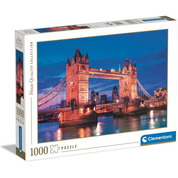 Puzzle Clementoni High Quality Collection - Tower Bridge at night, 1000 piese