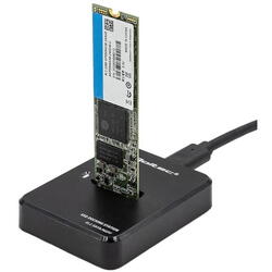Statie de andocare Qoltec SSD, M.2, SATA, NGFF, USB 3.1, Negru