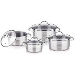 Set de vase de gătit din oțel inoxidabil, 8 piese
