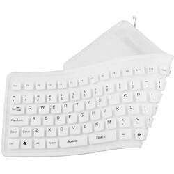Tastatura Esperanza din silicon, Ek126w, USB, Rezistenta la apa, Alb
