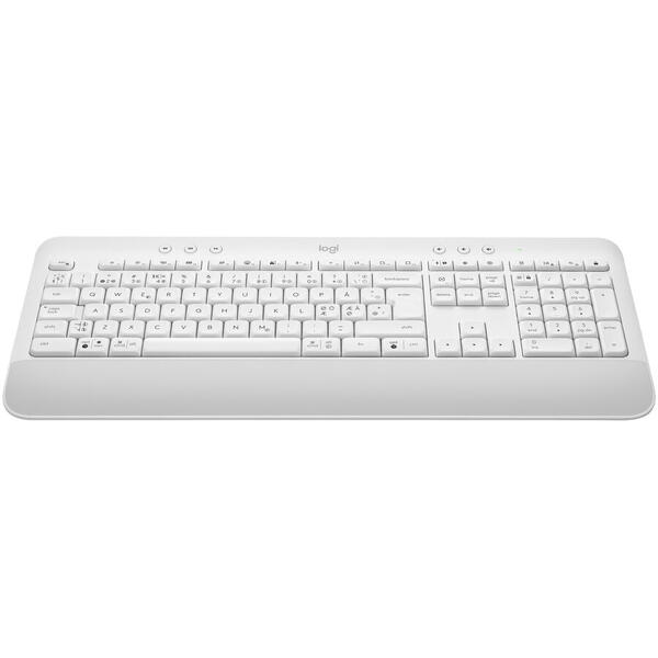 Tastatura wireless Logitech Signature K650, layout US INT'L, Alb