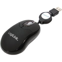 Mouse LogiLink ID0016, Optic, USB, cu fir, 800 DPI, 3 butoane, Negru