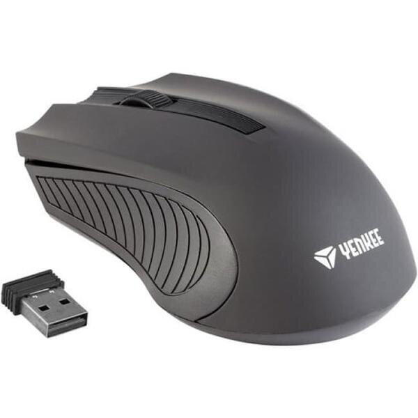 natec Mouse Wireless Yenkee Monaco, USB, 1000 DPI, Negru