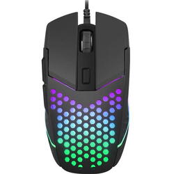 Mouse Fury Battler, USB, 6400 DPI, iluminare RGB, Negru