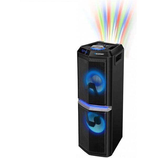 Boxa portabila profesionala Blaupunkt PS10DB, Bluetooth, FM, SD, USB, Karaoke, lumini disco, Negru