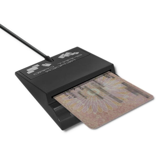 Cititor de carduri de identificare inteligenta, Qoltec, SCR-0636, USB tip C