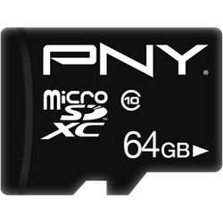 Card de memorie Pny Performance Plus, Micro SDXC,64GB, Clasa 10