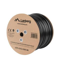 Cablu retea Lanberg LCF5-21CU-0305-BK, Cat.5e, F/UTP, 305m, Black