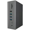 ICYBOX Statie de Andocare cu cablu integrat, Icy box, USB-C/USB-A, 55 W, Gri