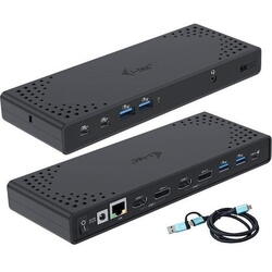 Docking Station, i-tec, USB 3.0 / USB-C / Thunderbolt Dual Display + PD 100W