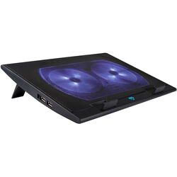 Cooler stand Media-Tech Heat Buster 17, pentru laptopuri pana la maxim 17", doua ventilatoare 13.5cm, negru