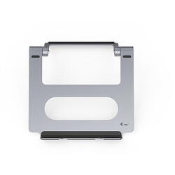 Stand pentru laptop, I-TEC, 15.6", 27x24x4 cm, Metal, Argintiu/Negru