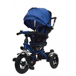 Tricicleta pentru copii, TESORO, Negru/Albastru