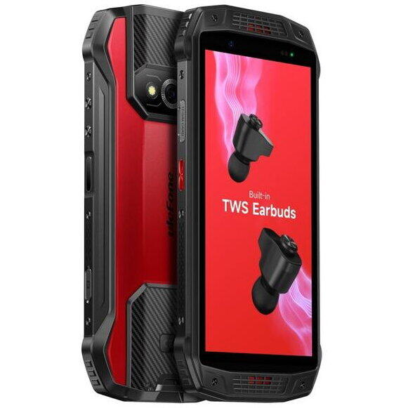 Telefon Mobil Ulefone Armor 15, Procesor MediaTek Helio G35 Octa-Core, IPS 5.45 , 6GB RAM, 128GB Flash, Camera Duala 12+13MP, Wi-Fi, 4G, Dual Sim, Android, Negru/Rosu