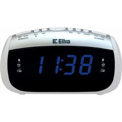 Radio cu ceas, Eltra, 18 x 6.3 x 10 cm, Alb