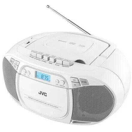 Radio CD JVC RC-E451W, Bluetooth, USB, Caseta, alb
