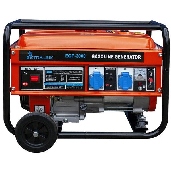 Generator EXTRALINK EGP-3000 Benzina, 3 kW, Negru/Portocaliu