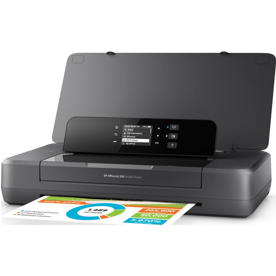 HP Imprimanta color portabila HP OfficeJet 200, Wireless, A4, Negru image2