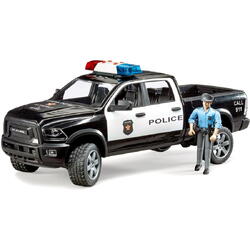 Masina de politie RAM 2500 Pickup cu figurina politist, Bruder 02505