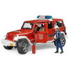 Masinuta de pompieri Bruder - Jeep Wrangler Unlimited Rubicon, cu figurina