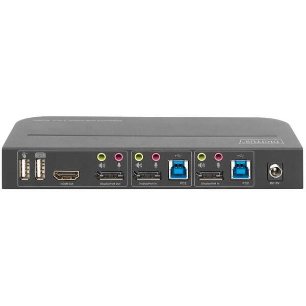 KVM Switch DS-12850 DisplayPort/HDMI, Digitus