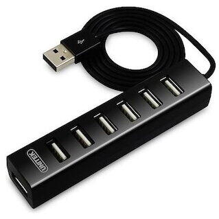 Hub USB Unitek Y-2160, pasiv, 7 x USB 2.0, Plug & Play, Negru