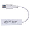 Adaptor Manhattan, USB-A 3.0 - RJ45, 10/100 / 1000Mbps, Gigabit Network Card