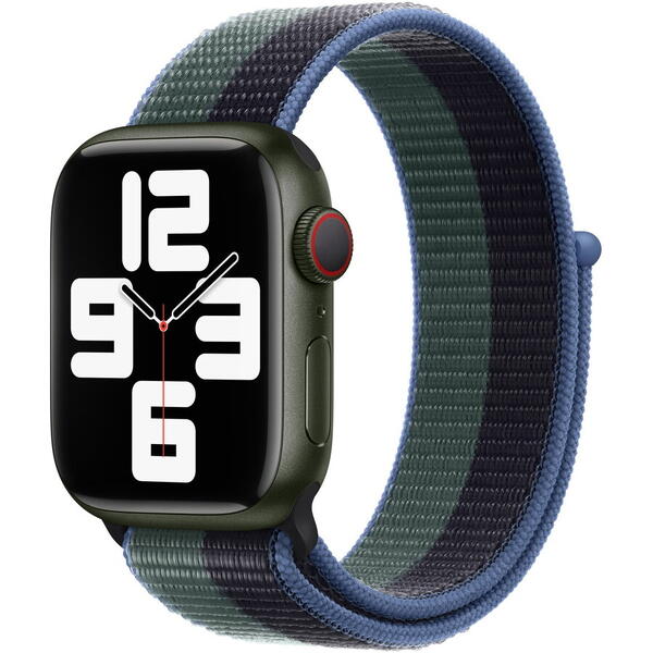 Curea pentru Apple Watch 41mm, Sport Loop, Verde Negru