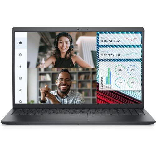 Laptop Dell Vostro 3520, 15.6 inch FHD, Intel Intel Core i7-1255U, 16GB RAM, 512GB SSD, Intel Iris Xe Graphics, Windows 11 Pro, Negru