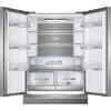 Side by side Haier HB18FGSAAA, French Door, 539 l, Total No Frost, Motor Inverter, Sistem Antibacterian, Control umiditate, Fresher Sensors, Fresher Pad, Display LED, Super Cooling, Super Freezing, Clasa E, H 190 cm, Silver Titanium