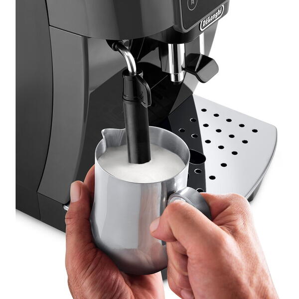 Delonghi Espressor automat De’Longhi Magnifica Start ECAM 220.22.GB, 1450 W, 1.8 l, 15 bar, sistem de spumare lapte manual, Negru/ Gri