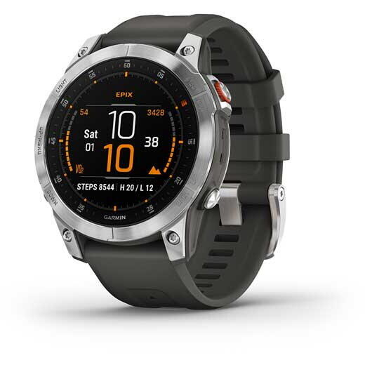 Ceas Smartwatch Garmin epix™, 47 mm, Slate/Stainless Steel