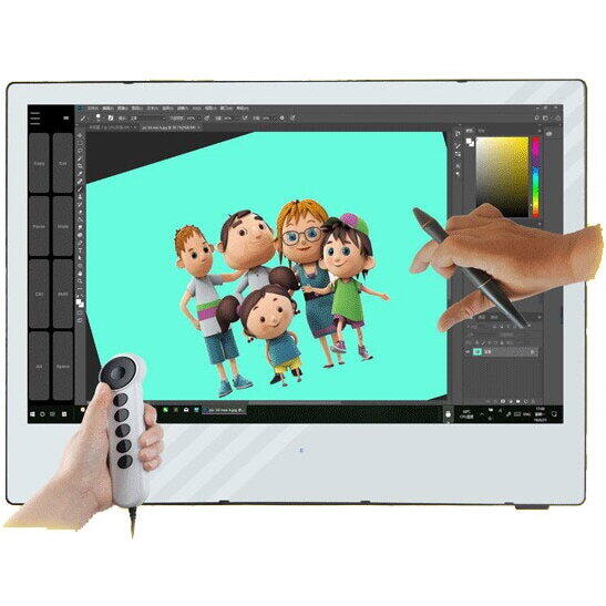 Tableta - Monitor interactiv Yiynova 27", led, full hd, format 16:9, Dual Touch