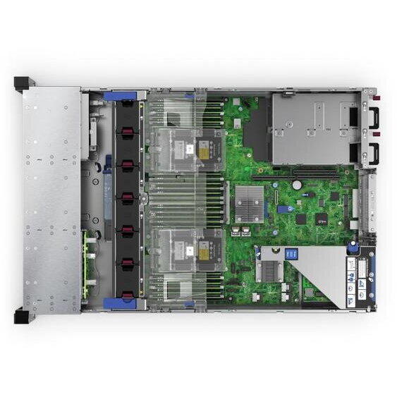 Server HPE ProLiant DL380 Gen10, Rack 2U, Intel Xeon Silver 4210R 10 C / 20 T, 2.4 GHz - 3.2 GHz, 13.75 MB cache, 100 W, 32 GB DDR4 ECC, fara stocare, 8 x SFF, 800 W, MR416i-p 4GB, Fara sistem de operare