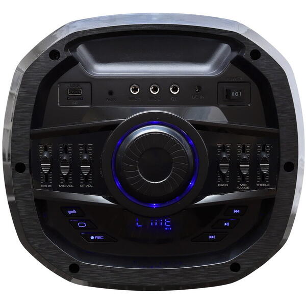 Boxa Portabila Samus Ibiza 10, Bluetooth, FM Radio, Egalizatoare pe 6 benzi, Intrare Aux/USB/TF Card, Negru