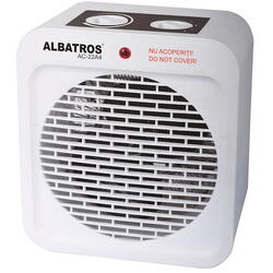 Aeroterma electrica, 2 trepte de putere 1000/ 2000 W, termostat reglabil, selector mod utilizare ventilator rece / cald / fierbinte, 200 x 123 x 225 mm, alb
