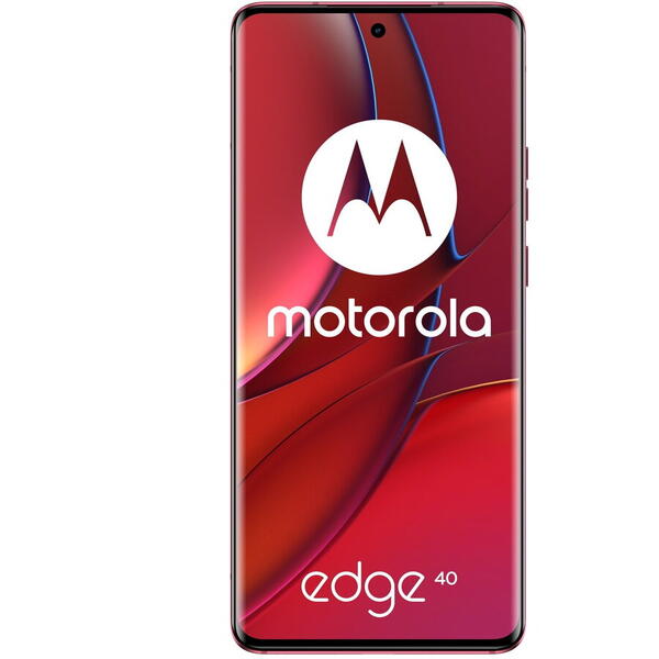 Telefon mobil Motorola Edge 40, Dual SIM, 8GB RAM, 256GB, 5G, Leather Viva Magent