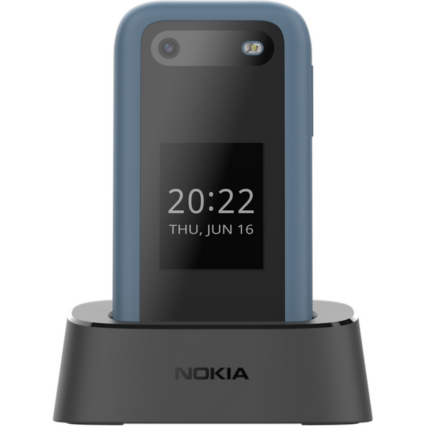 Telefon mobil Nokia 2660 Flip + Stand, Dual SIM, 4G, Albastru