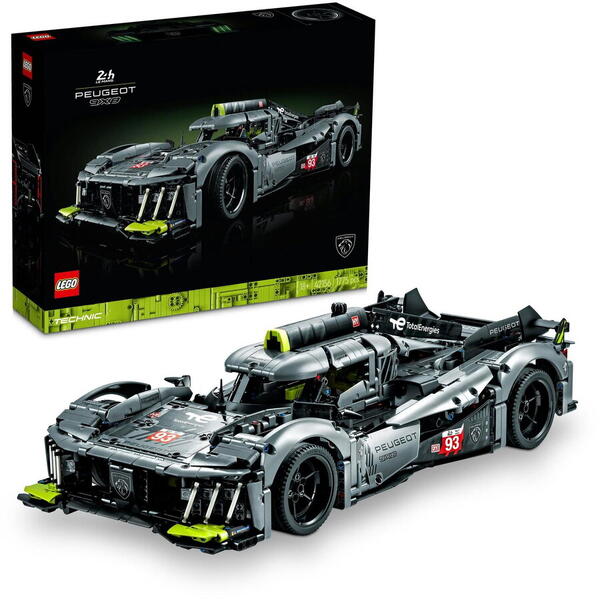 LEGO® Technic - PEUGEOT 9X8 24H Le Mans Hybrid Hypercar 42156, 1775 piese