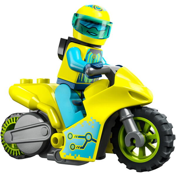 LEGO® City - Motocicleta de cascadorie cibernetica 60358, 13 piese