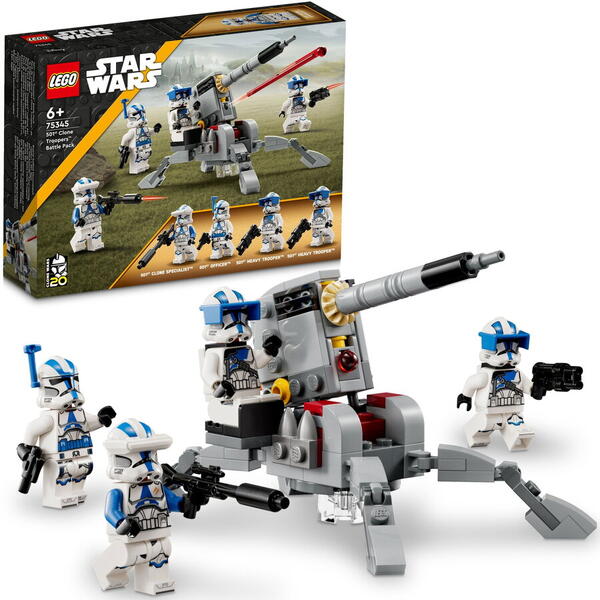 LEGO® Star Wars - Pachet de lupta Clone Troopers™ divizia 501 75345, 119 piese