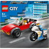 LEGO® City - Politist pe motocicleta in urmarirea unei masini 60392, 59 piese