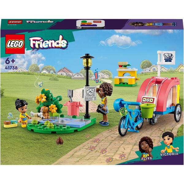 LEGO® Friends - Bicicleta pentru salvarea cainilor 41738, 125 piese