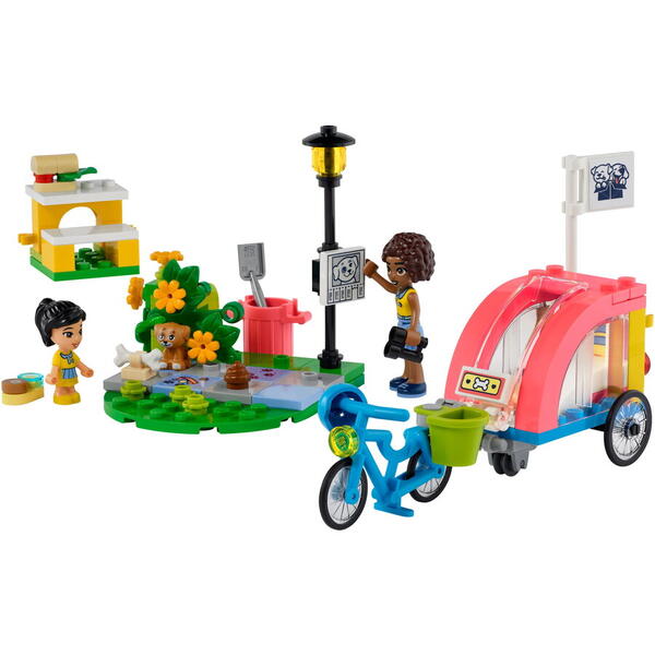 LEGO® Friends - Bicicleta pentru salvarea cainilor 41738, 125 piese