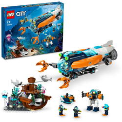 LEGO® City - Submarin de explorare la mare adancime 60379, 842 piese