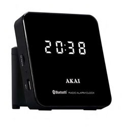 Radio cu ceas Akai ACRS-4000, AM/FM, USB, Bluetooth, Negru