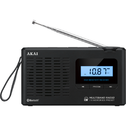 Radio portabil Akai APR-600, Bluetooth, AM/FM, Negru
